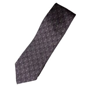 PERRY ELLIS PORTFOLIO‎ Men's Silk Tie Necktie MADE IN USA GEOMETRIC PURPLE